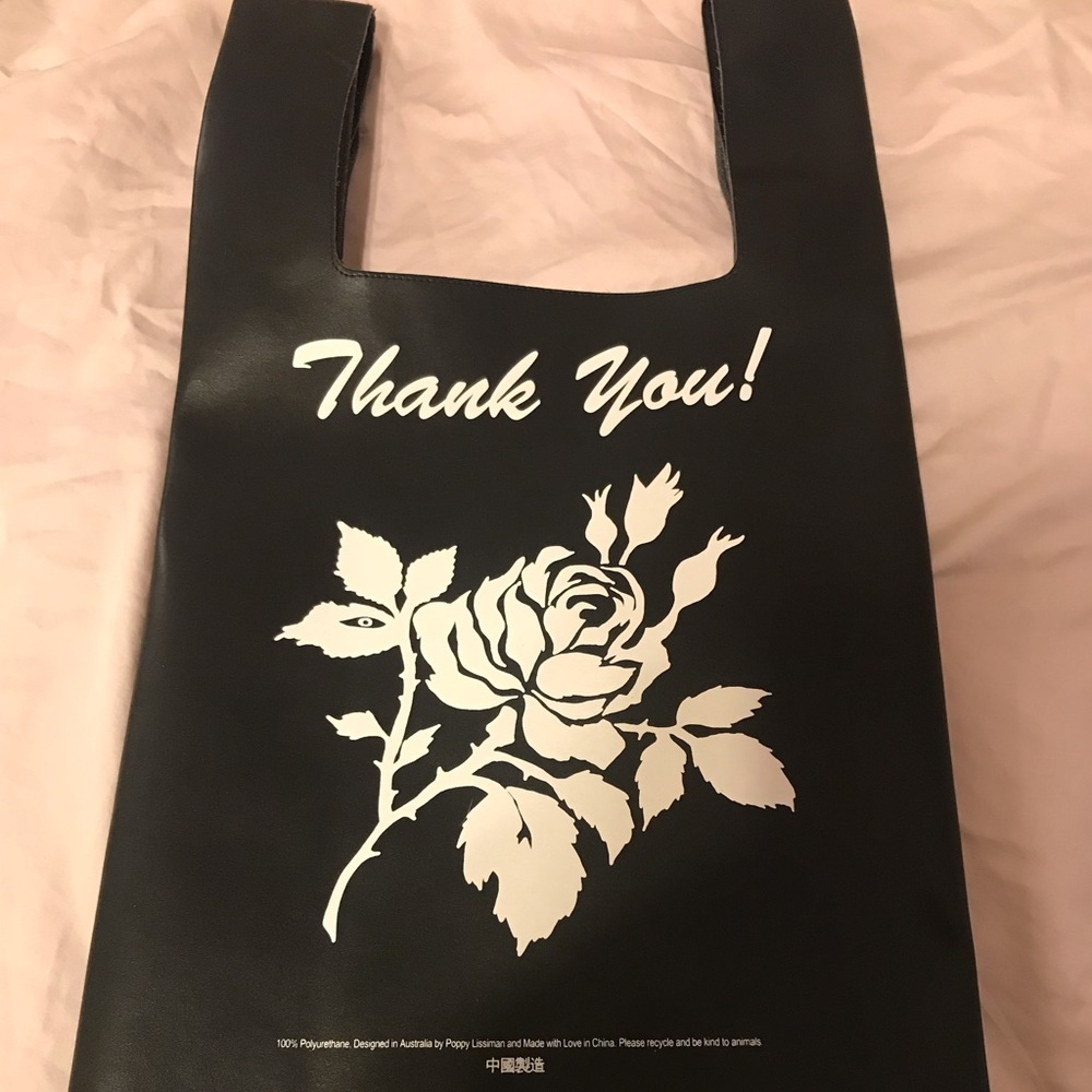 NWOT Poppy Lissiman Thank you! Shopper bag - black